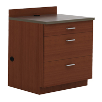 Modular Base Cabinet, 3 Drawers, 36" W x 25" D x 39" H, Mahogany OP752 | Southpoint Industrial Supply