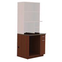 Modular Cabinet, Melamine, 39" H x 36" W x 25" D, Mahogany OP756 | Southpoint Industrial Supply