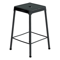 Tabouret en acier pour comptoir Safco, Stationnaire, Fixe, 25", Acier Si&egrave;ge, Noir Southpoint Industrial Supply