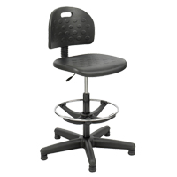 Tabouret Soft Tough, Stationnaire, Ajustable, , Polyur&eacute;thane Si&egrave;ge, Noir Southpoint Industrial Supply