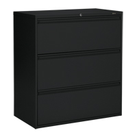 Lateral Filing Cabinet, Steel, 3 Drawers, 36" W x 19-1/4" D x 39-3/50" H, Black OP905 | Southpoint Industrial Supply