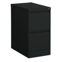 Vertical Filing Cabinet, Steel, 2 Drawers, 15-1/7" W x 25" D x 29" H, Black OP912 | Southpoint Industrial Supply