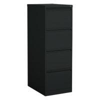 Vertical Filing Cabinet, Steel, 4 Drawers, 18-1/7" W x 25" D x 52" H, Black OP915 | Southpoint Industrial Supply