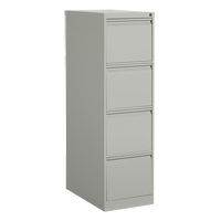 Vertical Filing Cabinet, Steel, 4 Drawers, 15-1/7" W x 25" D x 52" H, Grey OP918 | Southpoint Industrial Supply