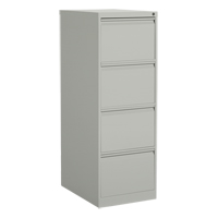 Vertical Filing Cabinet, Steel, 4 Drawers, 18-1/7" W x 25" D x 52" H, Grey OP919 | Southpoint Industrial Supply