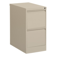 Vertical Filing Cabinet, Steel, 2 Drawers, 15-1/7" W x 25" D x 29" H, Beige Southpoint Industrial Supply