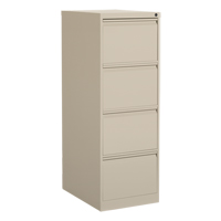 Vertical Filing Cabinet, Steel, 4 Drawers, 18-1/7" W x 25" D x 52" H, Beige OP923 | Southpoint Industrial Supply