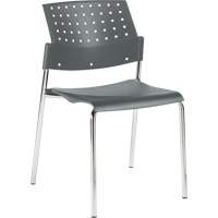 Chaises sans accoudoirs empilables, Plastique, Hauteur 33", Capacit&eacute; 300 lb, Gris Southpoint Industrial Supply