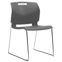 Chair, Plastic, 32-1/2" High, 300 lbs. Capacity, Grey Southpoint Industrial Supply