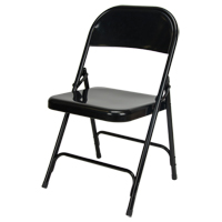 Folding Chair, Steel, Black, 300 lbs. Weight Capacity Southpoint Industrial Supply