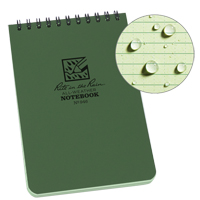 Pocket Top-Spiral Notebook, Soft Cover, Green, 100 Pages, 4" W x 6" L Southpoint Industrial Supply