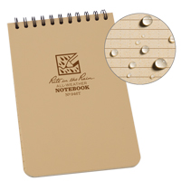 Pocket Top-Spiral Notebook, Soft Cover, Tan, 100 Pages, 4" W x 6" L Southpoint Industrial Supply