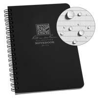 Side-Spiral Notebook, Soft Cover, Black, 64 Pages, 4-5/8" W x 7" L OQ412 | Southpoint Industrial Supply