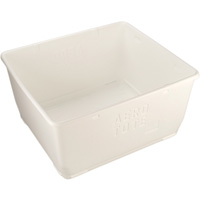 Food Storage Container, Plastic, 108 gal. Capacity, White OQ647 | Southpoint Industrial Supply