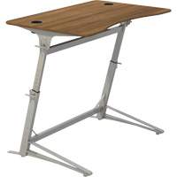 Verve™ Height Adjustable Stand-Up Desk, Stand-Alone Desk, 42" H x 47-1/4" W x 31-3/4" D, Walnut OQ705 | Southpoint Industrial Supply