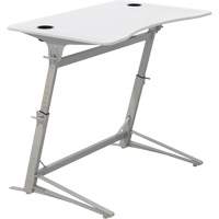 Verve™ Height Adjustable Stand-Up Desk, Stand-Alone Desk, 42" H x 47-1/4" W x 31-3/4" D, White OQ706 | Southpoint Industrial Supply