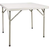 Folding Table, Square, 34" L x 34" W, Polyethylene, White OQ714 | Southpoint Industrial Supply