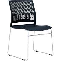 Activ™ Series Stacking Chairs, Polypropylene, 32-3/8" High, 275 lbs. Capacity, Black OQ954 | Southpoint Industrial Supply