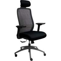Era™ Series Adjustable Office Chair with Headrest, Fabric/Mesh, Black, 275 lbs. Capacity OQ968 | Southpoint Industrial Supply