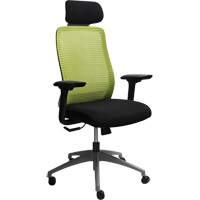 Era™ Series Adjustable Office Chair with Headrest, Fabric/Mesh, Green, 250 lbs. Capacity OQ969 | Southpoint Industrial Supply