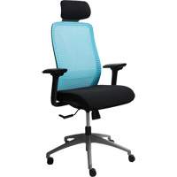 Era™ Series Adjustable Office Chair with Headrest, Fabric/Mesh, Blue, 250 lbs. Capacity OQ970 | Southpoint Industrial Supply