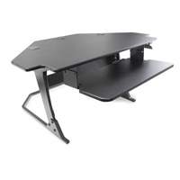 Goya™ Sit-Stand Corner Work Station, Desktop Unit, 20" H x 42" W x 37-4/5" D, Black OQ972 | Southpoint Industrial Supply