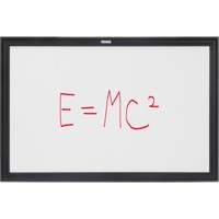 Black MDF Frame Whiteboard, Dry-Erase/Magnetic, 36" W x 24" H OR131 | Southpoint Industrial Supply