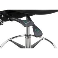Heavy-Duty Ergonomic Stool, Mobile, Adjustable, 39" - 48", Polyurethane Seat, Black OR330 | Southpoint Industrial Supply