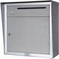 Collection Box, Wall -Mounted, 12-3/4" x 16-3/8", 2 Doors, Aluminum OR351 | Southpoint Industrial Supply