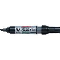 V Super Colour Permanent Marker, Chisel, Black OR423 | Southpoint Industrial Supply