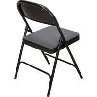 Deluxe Fabric Padded Folding Chair, Steel, Grey, 300 lbs. Weight Capacity OR434 | Southpoint Industrial Supply