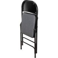 Deluxe Fabric Padded Folding Chair, Steel, Grey, 300 lbs. Weight Capacity OR434 | Southpoint Industrial Supply