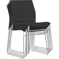 Stacking Chairs, Polypropylene, 32-3/8" High, 250 lbs. Capacity, Black Southpoint Industrial Supply