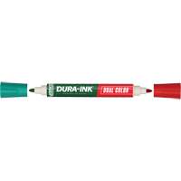 Markal<sup>®</sup> Dura-Ink<sup>®</sup> Dual Colour Permanent Ink Marker, Bullet, Green/Red OR464 | Southpoint Industrial Supply