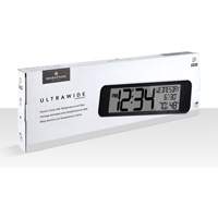 Ultra-Wide Clock with Atomic Accuracy, Digital, Battery Operated, Black OR487 | Southpoint Industrial Supply