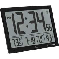 Slim Jumbo Self-Setting Wall Clock, Digital, Battery Operated, White OR503 | Southpoint Industrial Supply