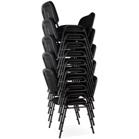 Stacking Chairs, Fabric, 32" High, 250 lbs. Capacity, Black Southpoint Industrial Supply