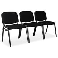 Stacking Chairs, Fabric, 32" High, 250 lbs. Capacity, Black Southpoint Industrial Supply