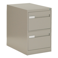 Vertical Filing Cabinet with Recessed Drawer Handles, 2 Drawers, 18.15" W x 26.56" D x 29" H, Beige OTE613 | Southpoint Industrial Supply