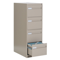 Vertical Filing Cabinet with Recessed Drawer Handles, 4 Drawers, 18.15" W x 26.56" D x 52" H, Beige OTE626 | Southpoint Industrial Supply