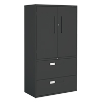 Multi-Stor Cabinet, Steel, 3 Shelves, 65-1/4" H x 36" W x 18" D, Black OTE783 | Southpoint Industrial Supply