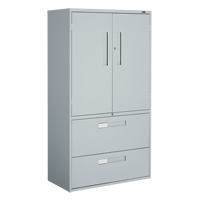 Multi-Stor Cabinet, Steel, 3 Shelves, 65-1/4" H x 36" W x 18" D, Grey OTE784 | Southpoint Industrial Supply