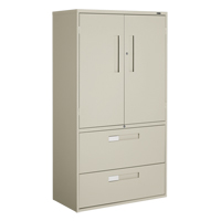Multi-Stor Cabinet, Steel, 3 Shelves, 65-1/4" H x 36" W x 18" D, Beige OTE785 | Southpoint Industrial Supply