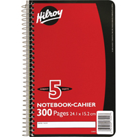 5 Subject Spiral Notebook OTF625 | Southpoint Industrial Supply