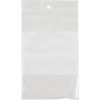 Sacs en poly avec espace inscriptible blanc, Refermable, 6" x 4", 2 mils Southpoint Industrial Supply