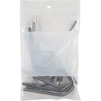 Sacs en poly avec espace inscriptible blanc, Refermable, 6" x 4", 2 mils Southpoint Industrial Supply