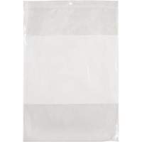 White Block Poly Bags, Reclosable, 12" x 9", 2 mils PF951 | Southpoint Industrial Supply