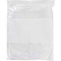 White Block Poly Bags, Reclosable, 15" x 12", 2 mils PF963 | Southpoint Industrial Supply