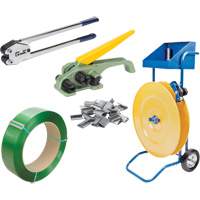 Strapping Kit, Polyester Strap Material, 5/8" Strap Width PG187 | Southpoint Industrial Supply