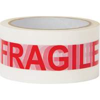 "Fragile" Box Sealing Tape, Hot Melt Adhesive, 2 mils, 48 mm (2") x 100 m (328') Southpoint Industrial Supply